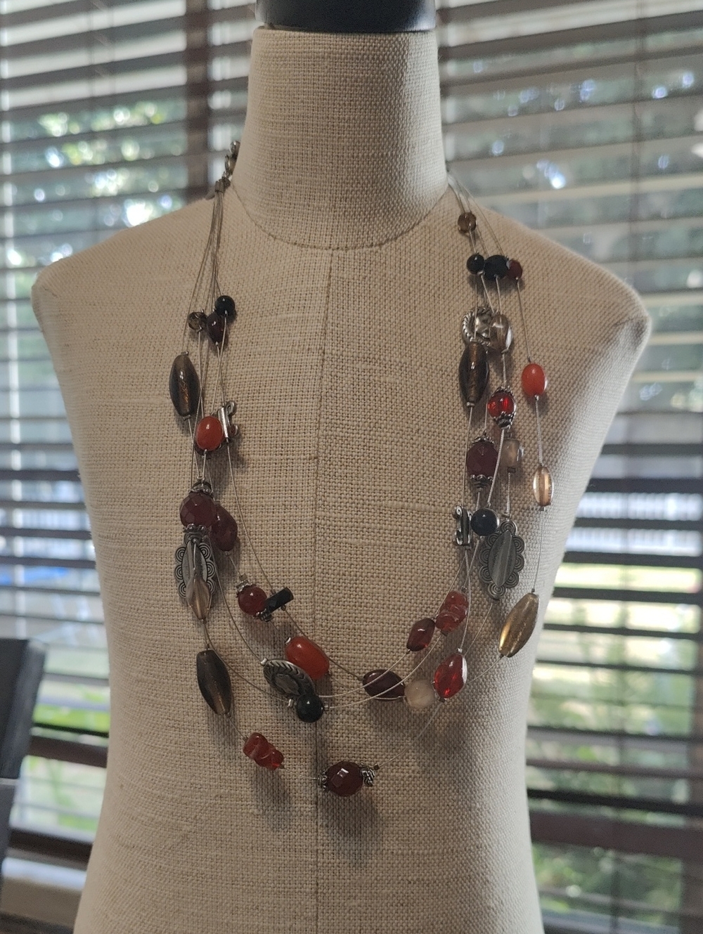 Chicos Multi-Strand Bead Necklace